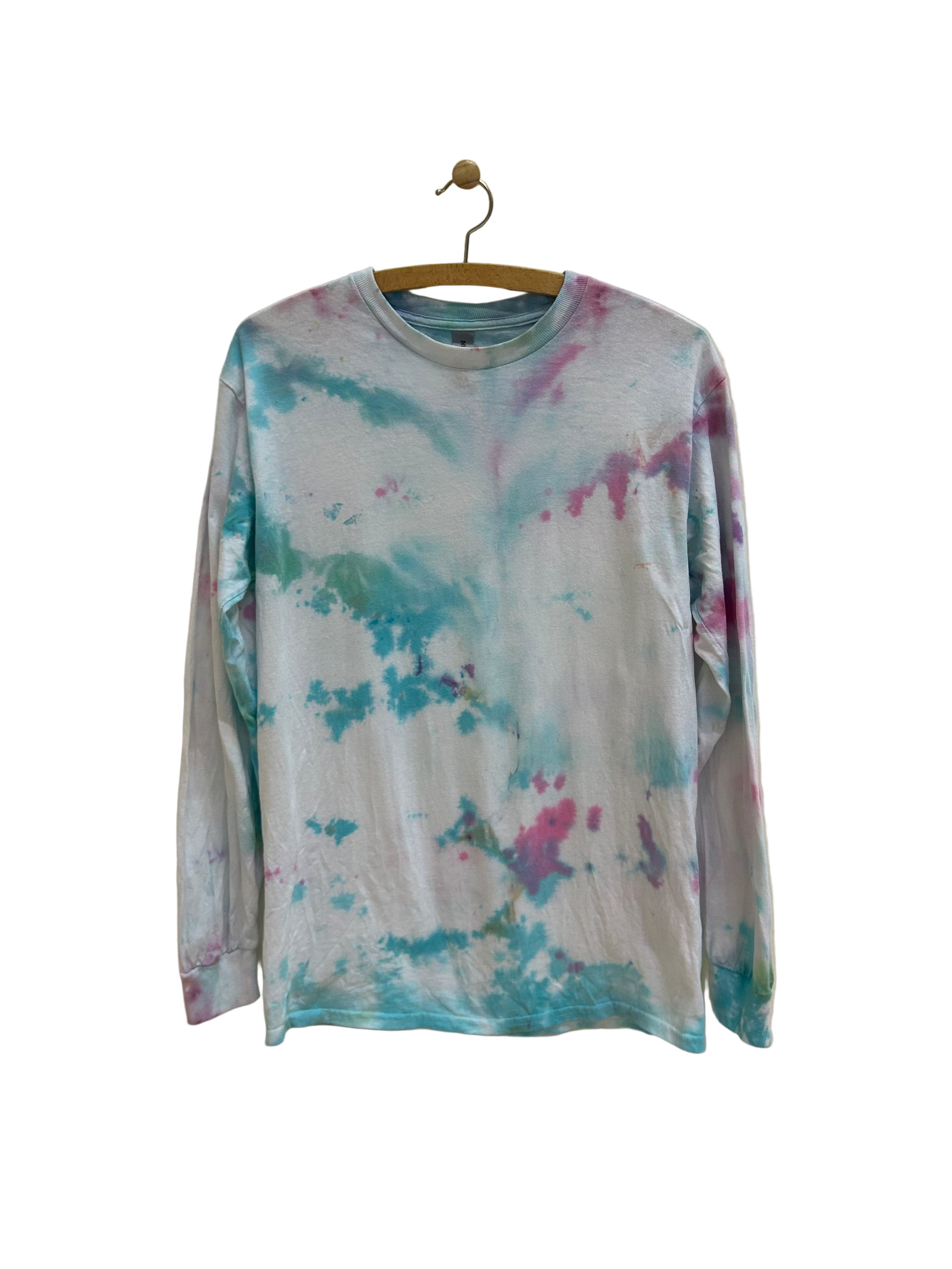 Vintage Langærmet Tie Dye T-shirt - Str. M