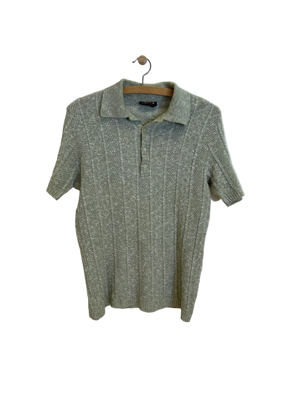 Vintage Strikket Polo - Str. S