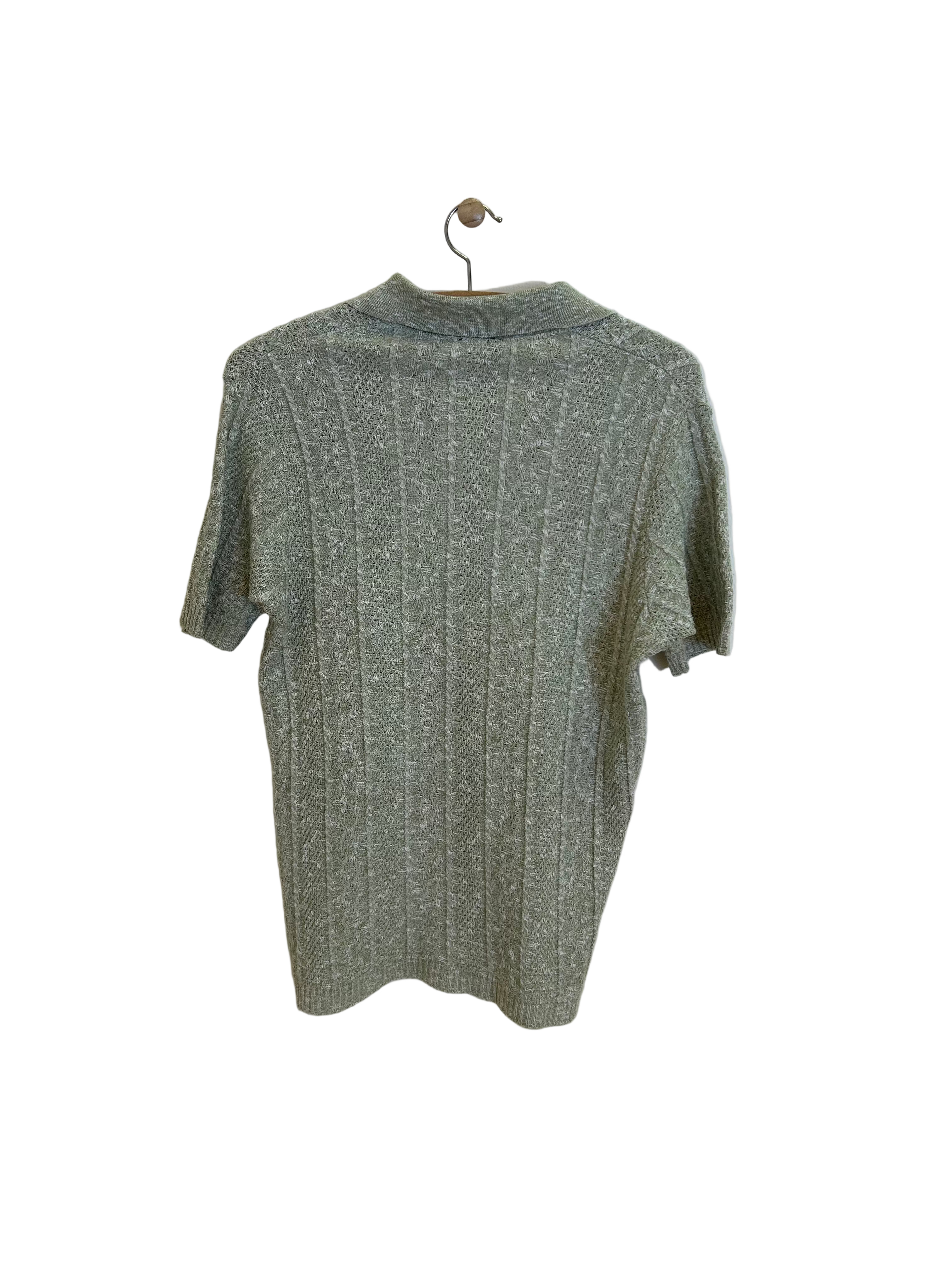 Vintage Strikket Polo - Str. S