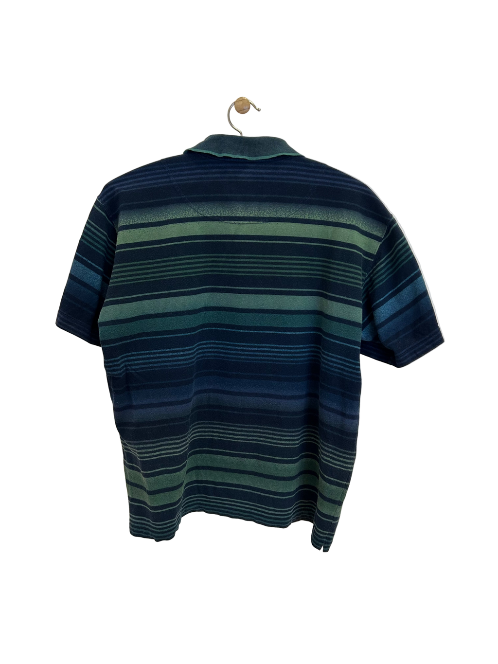 Vintage Stribet Polo m. Motiv - Str. S (oversized)