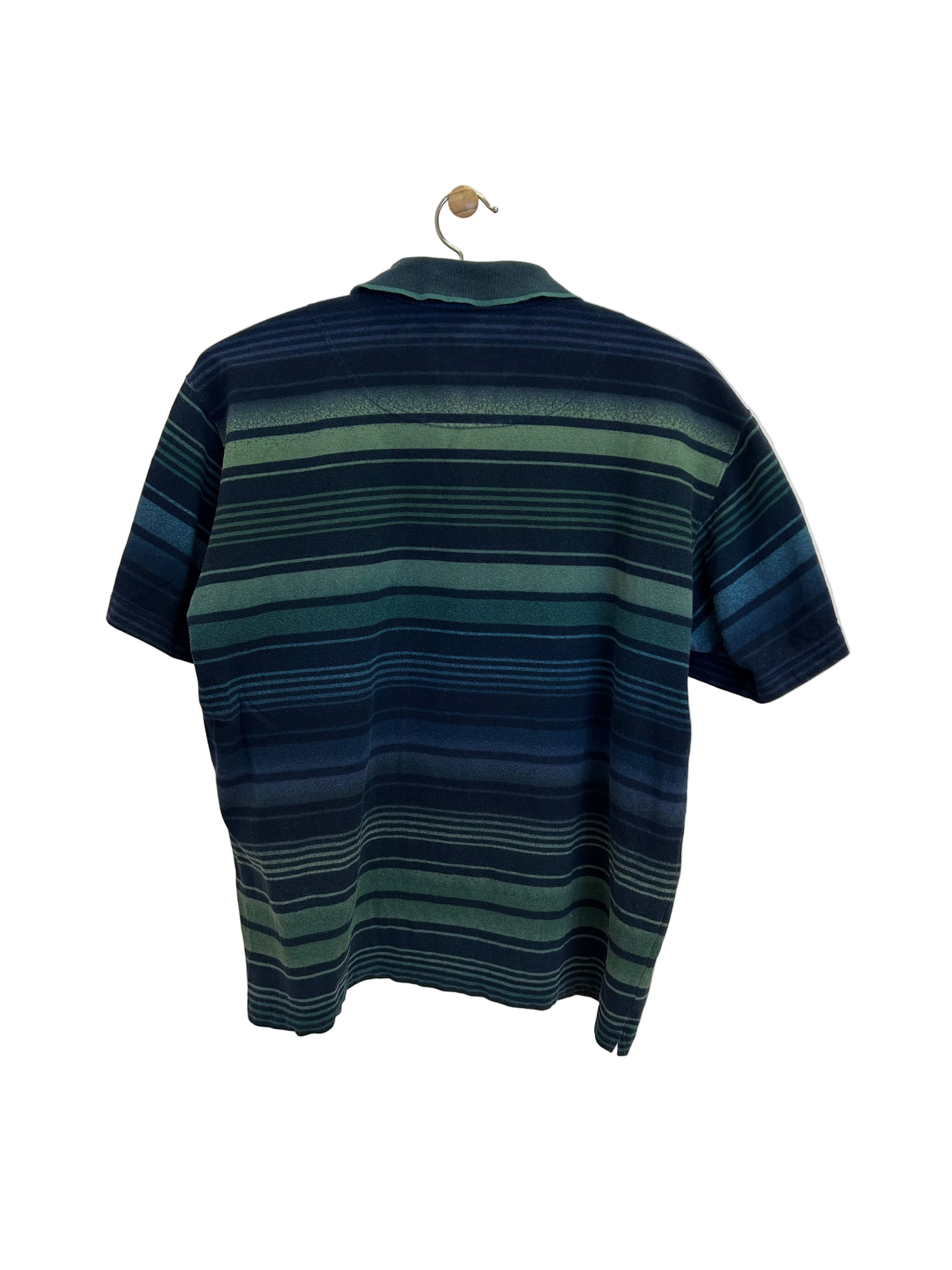 Vintage Stribet Polo m. Motiv - Str. S (oversized)