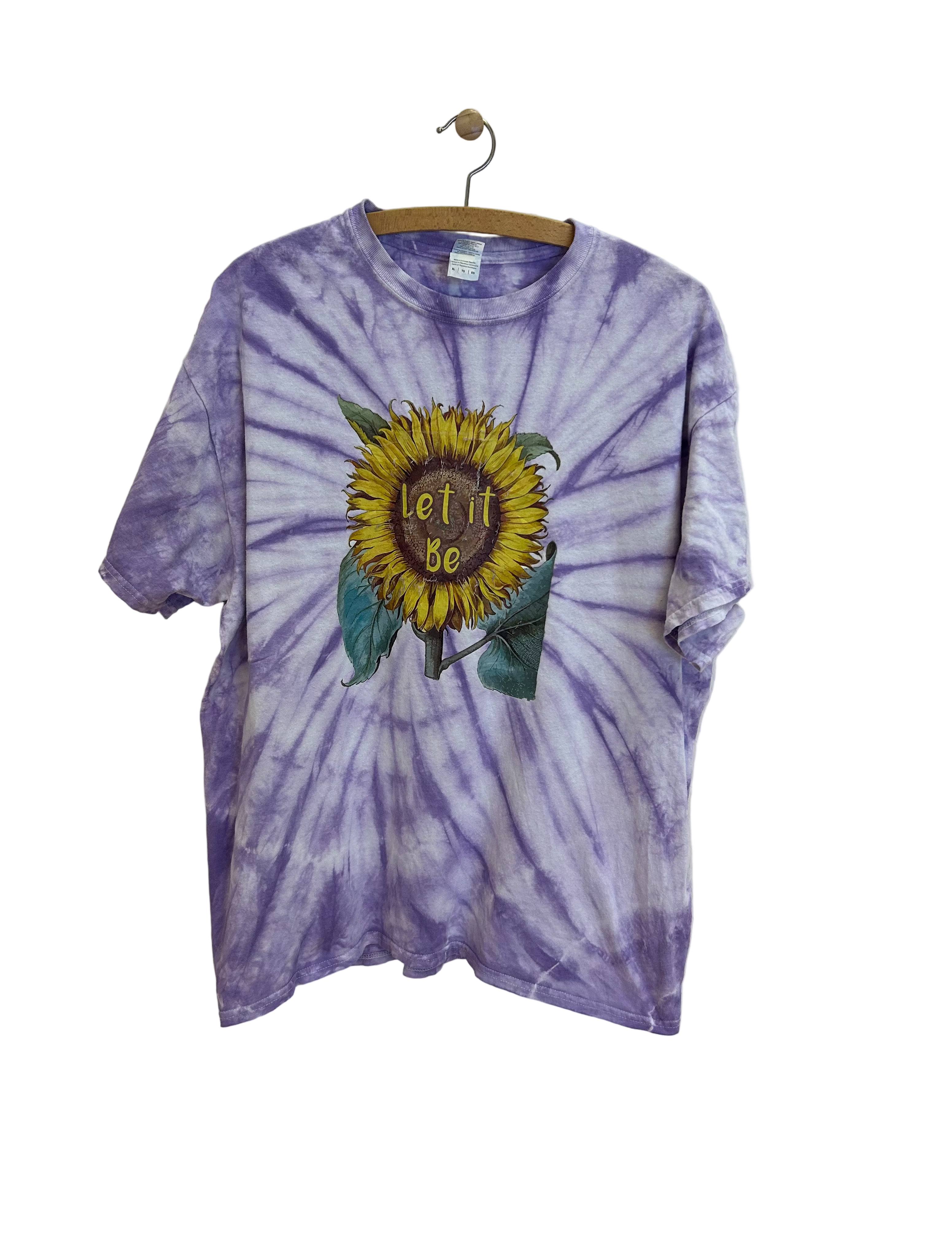 Vintage Tie Dye T-shirt ''Let it be'' - Str. XL