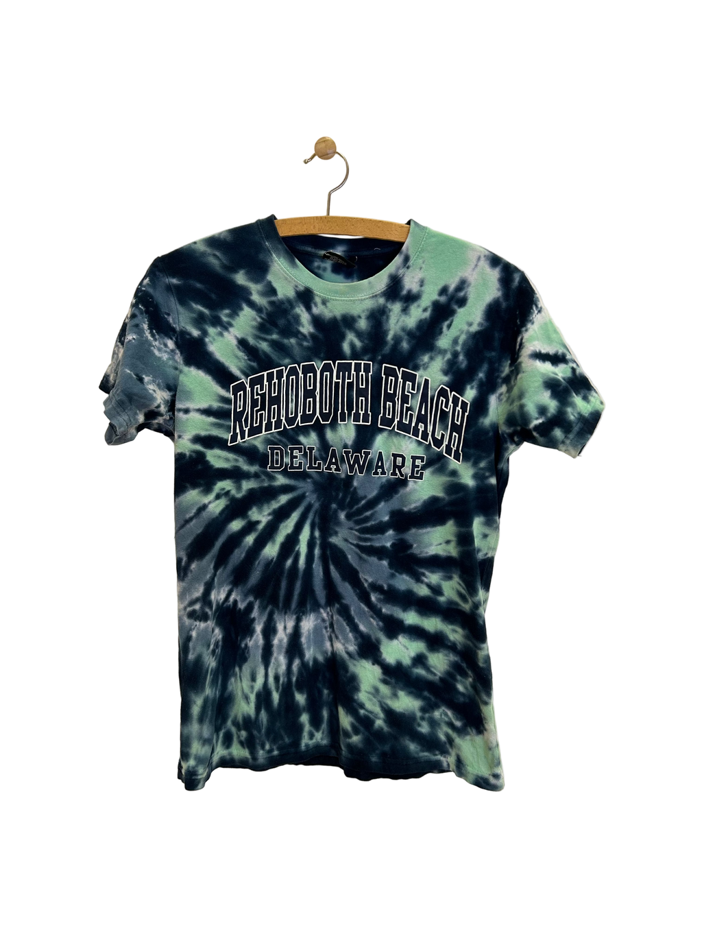 Vintage Tie Dye T-shirt m. print - Str. S