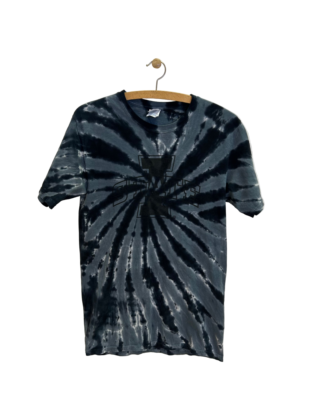 Vintage Tie Dye T-shirt m. print - Str. S