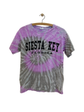 Vintage Tie Dye T-shirt m. print - Str. S