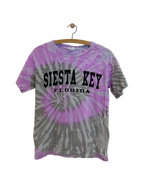 Vintage Tie Dye T-shirt m. print - Str. S