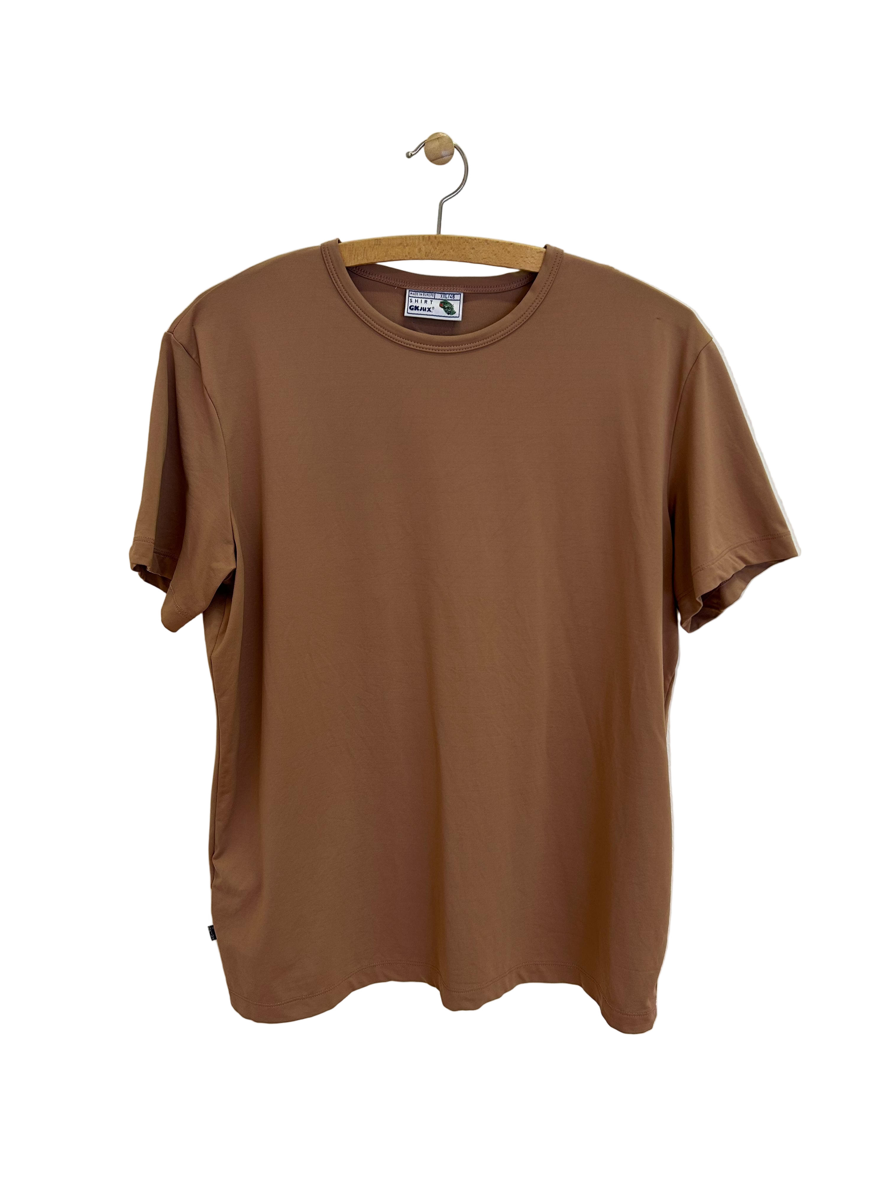 Vintage T-shirt i Brun - Str. L