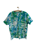 Vintage Tie Dye T-shirt Blå/Grøn/Hvid - Str. XL