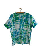 Vintage Tie Dye T-shirt Blå/Grøn/Hvid - Str. XL