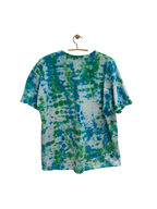 Vintage Tie Dye T-shirt Blå/Grøn/Hvid - Str. XL