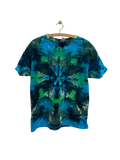 Vintage Tie Dye T-shirt i Mørke Farver - Str. L