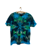 Vintage Tie Dye T-shirt i Mørke Farver - Str. L