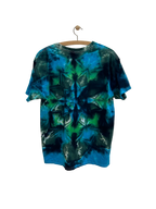 Vintage Tie Dye T-shirt i Mørke Farver - Str. L