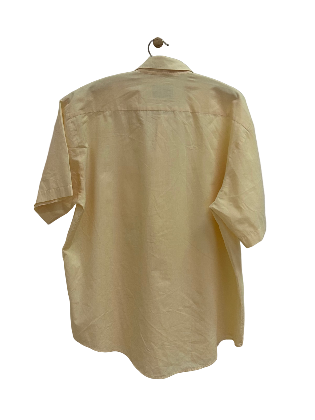Vintage Skjorte Kortærmet i Gul - Str. XXL