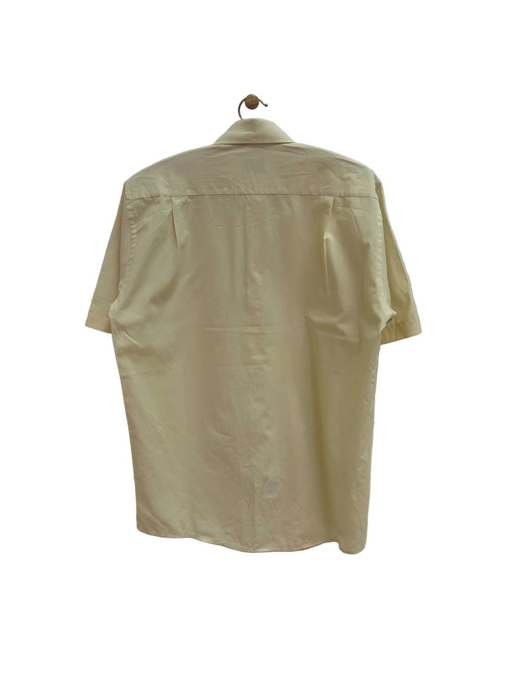 Vintage Skjorte m. Korte Ærmer i Gul - Str. L