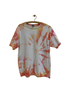 Vintage Tie Dye T-shirt i Lyse Farver - Str. L