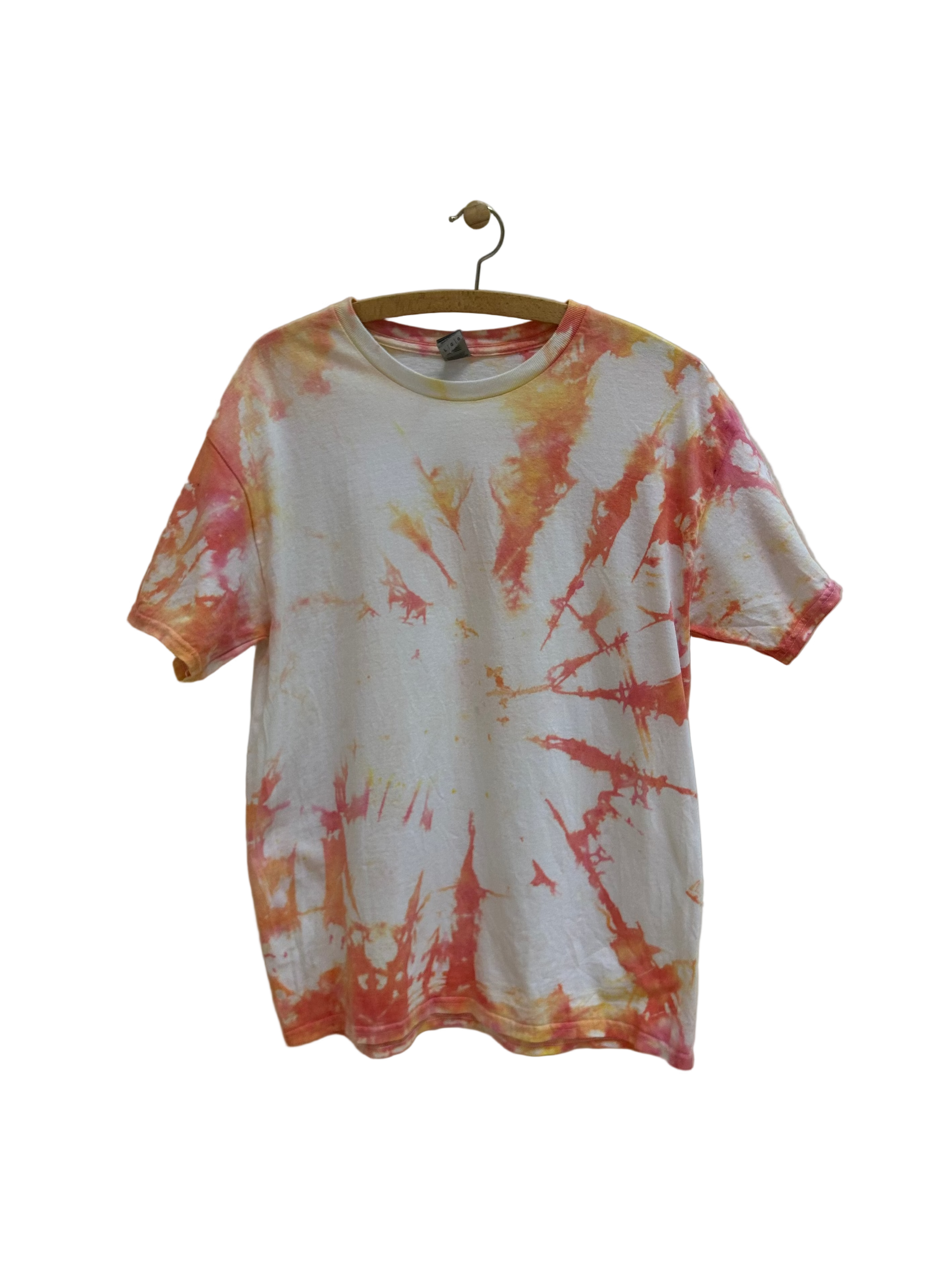 Vintage Tie Dye T-shirt i Lyse Farver - Str. L