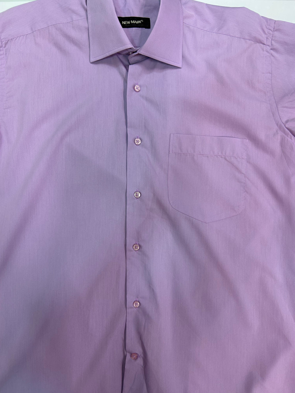 Vintage Skjorte m. Korte Ærmer i Lilla - Str. XL