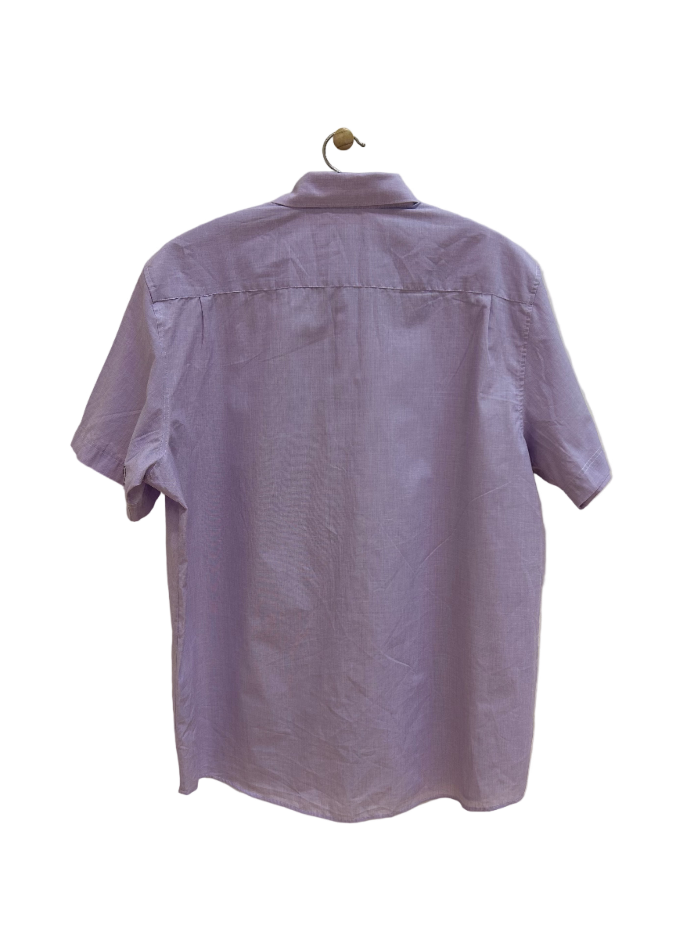 Vintage Skjorte m. Korte Ærmer i Lilla - Str. XL
