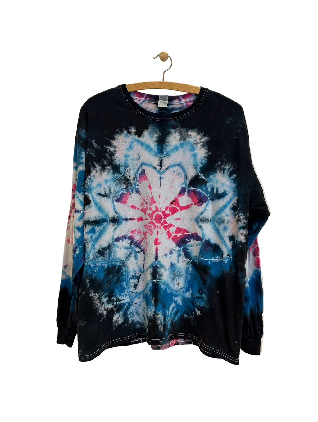 Vintage Langærmet Tie Dye T-shirt - Str. XL
