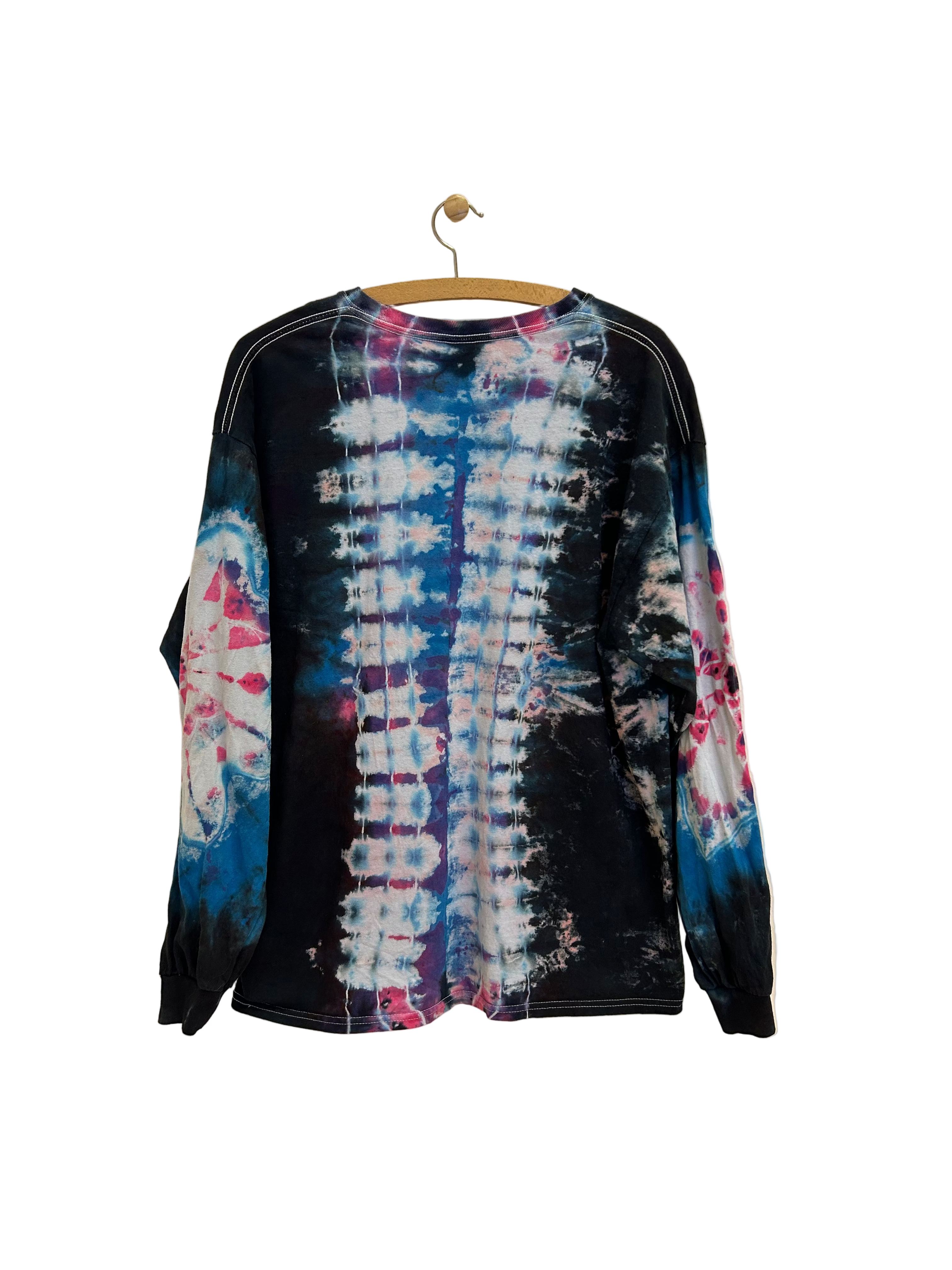 Vintage Langærmet Tie Dye T-shirt - Str. XL