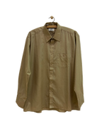 Vintage Langærmet Skjorte i Beige - Str. XXL