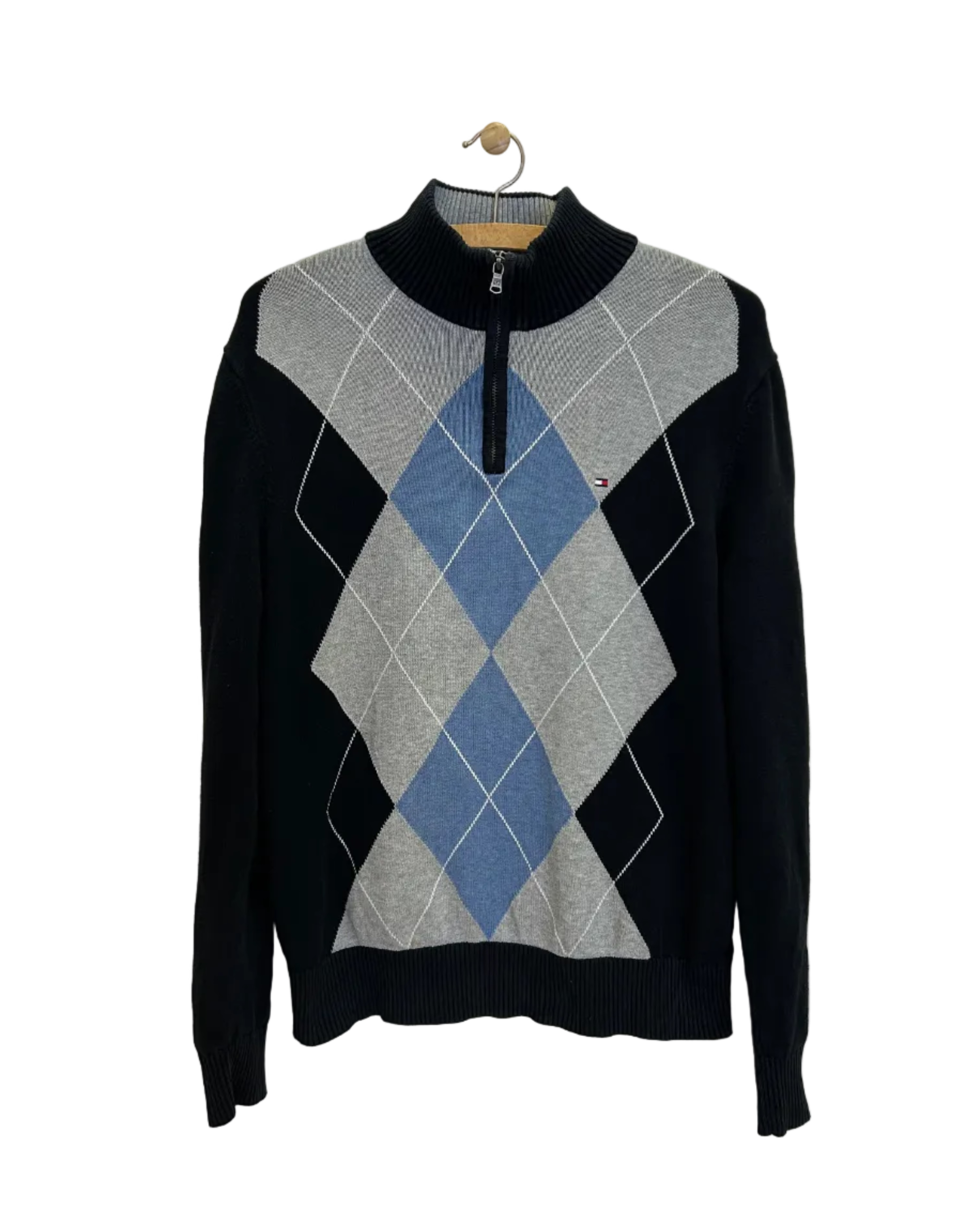 Vintage Tommy Hilfiger Strik med Tern - Str. M