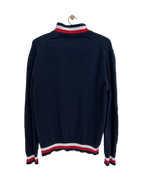 Vintage Tommy Hilfiger Striktrøje med 1/4 Lynlås - Str. L