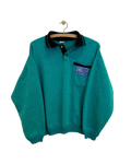 Vintage Sweatshirt m. 1/4 Knaplukning - Str. XS/S
