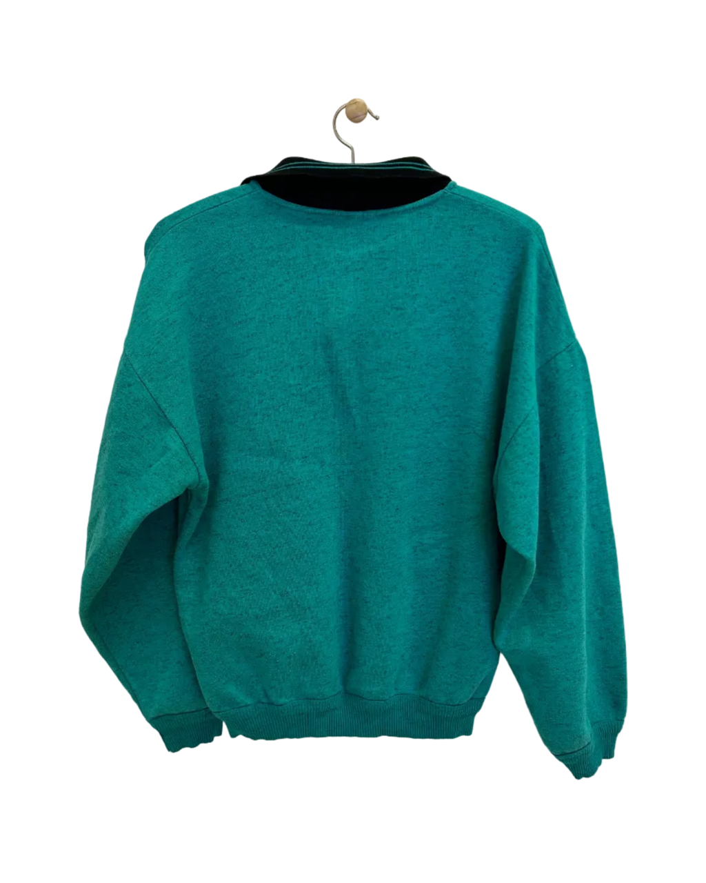 Vintage Sweatshirt m. 1/4 Knaplukning - Str. XS/S