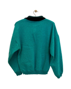 Vintage Sweatshirt m. 1/4 Knaplukning - Str. XS/S