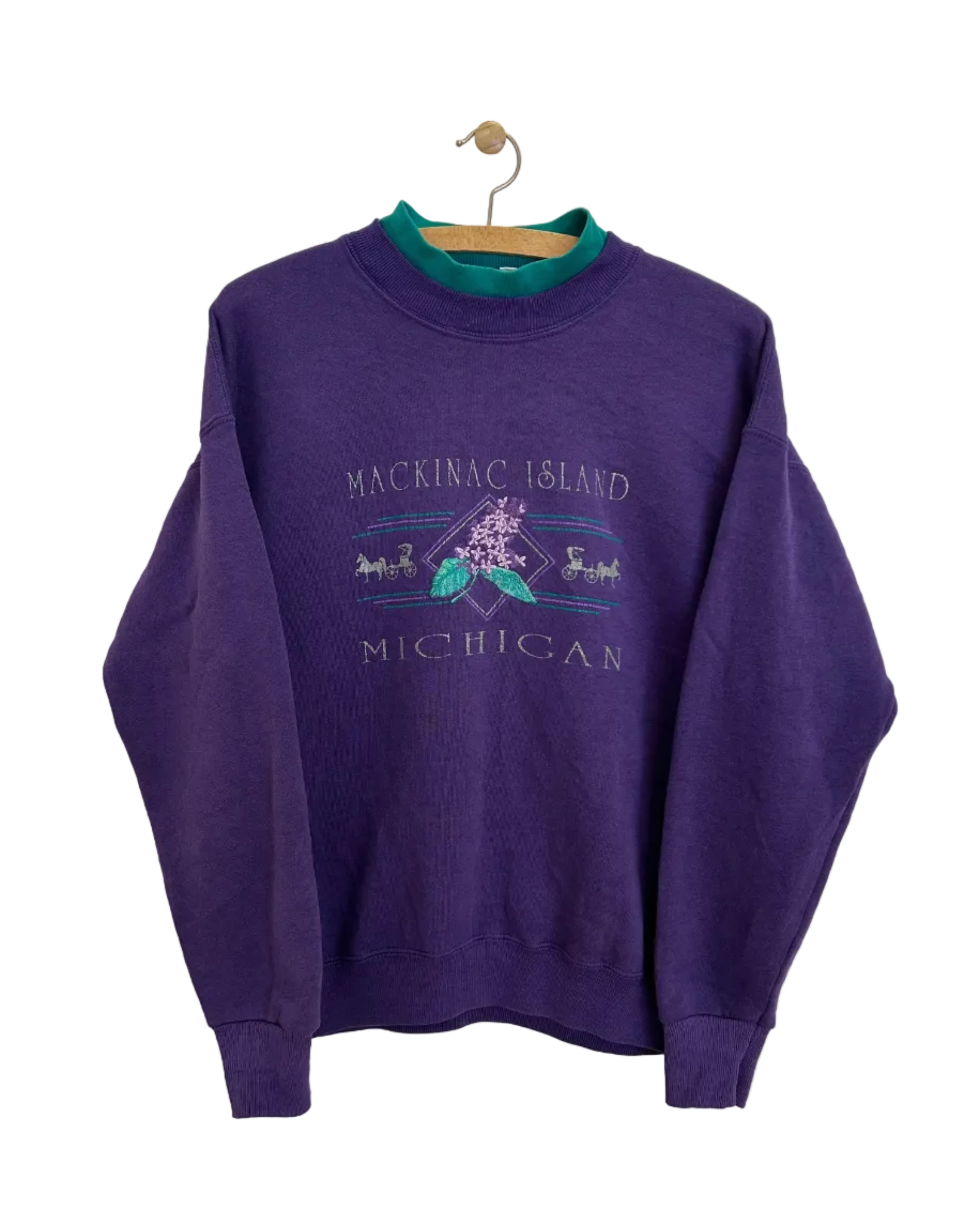 Vintage Lee Sweatshirt m. Kravedetalje - Str. S/M