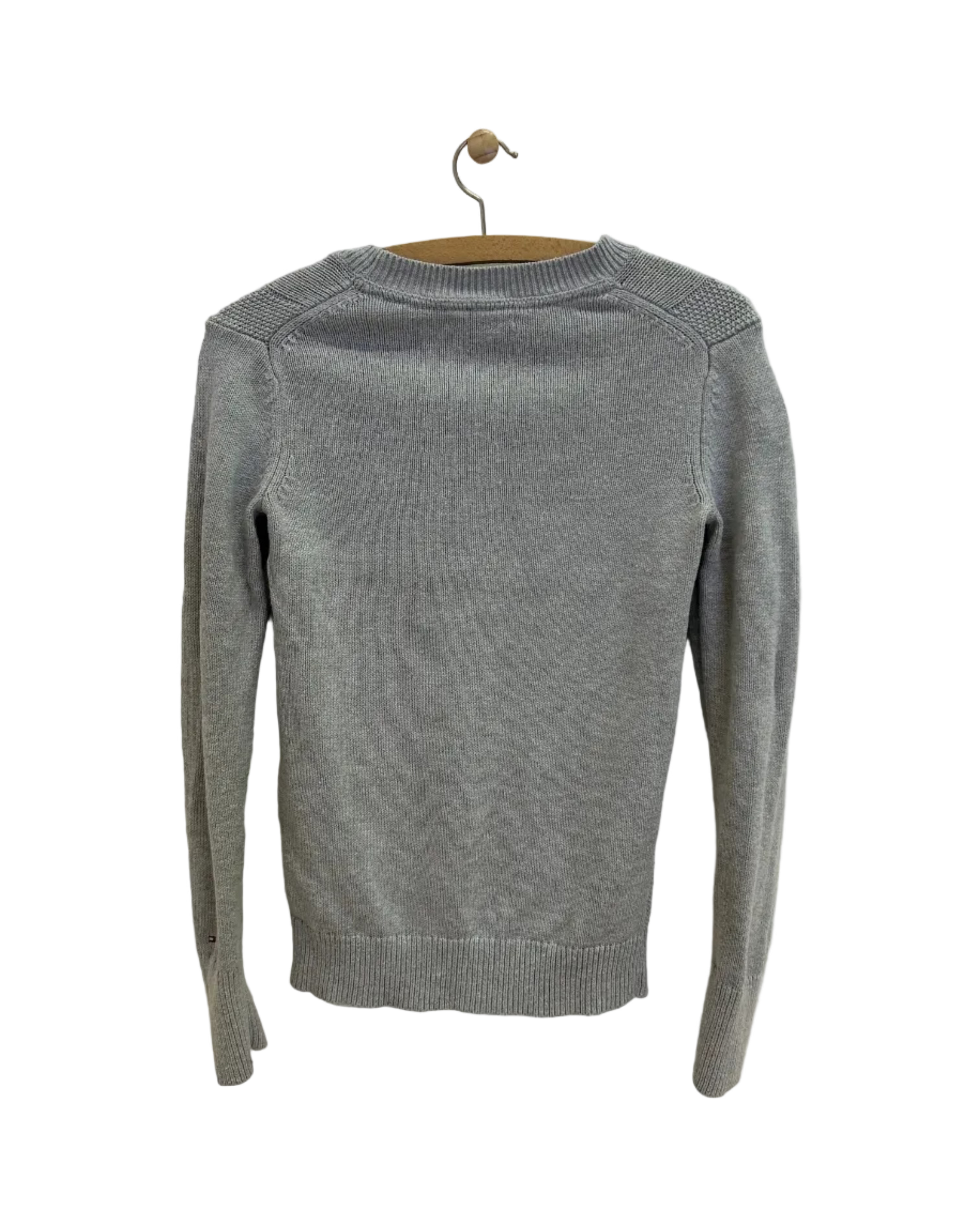 Vintage Tommy Hilfiger Kabelstrik med Uld - Str. S