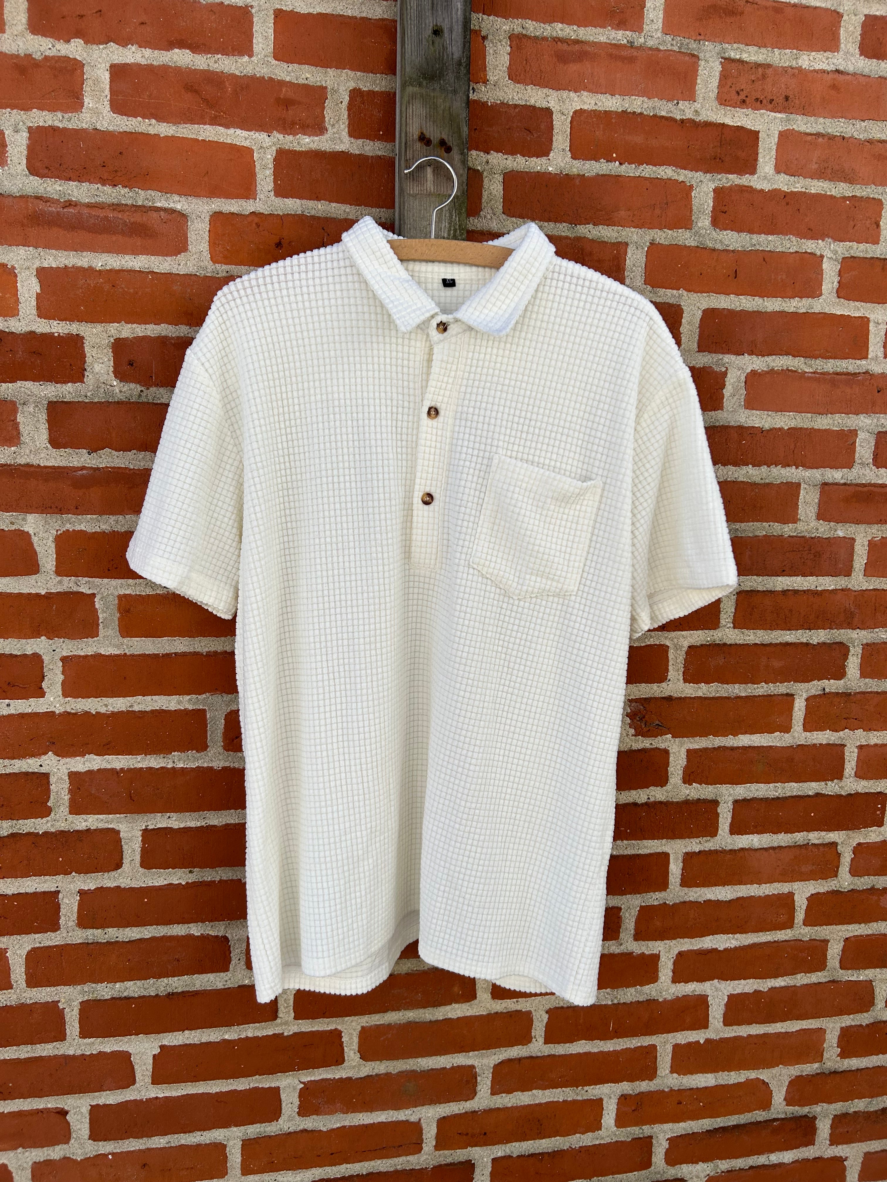 Vintage Polo i Vaffelstof - Str. XL