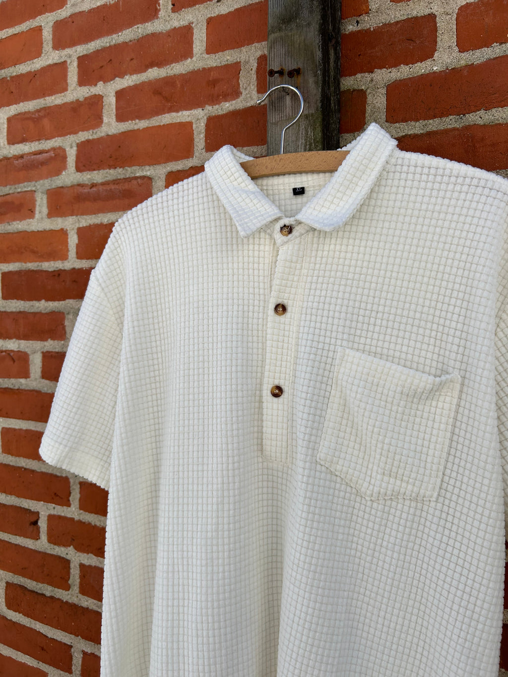 Vintage Polo i Vaffelstof - Str. XL