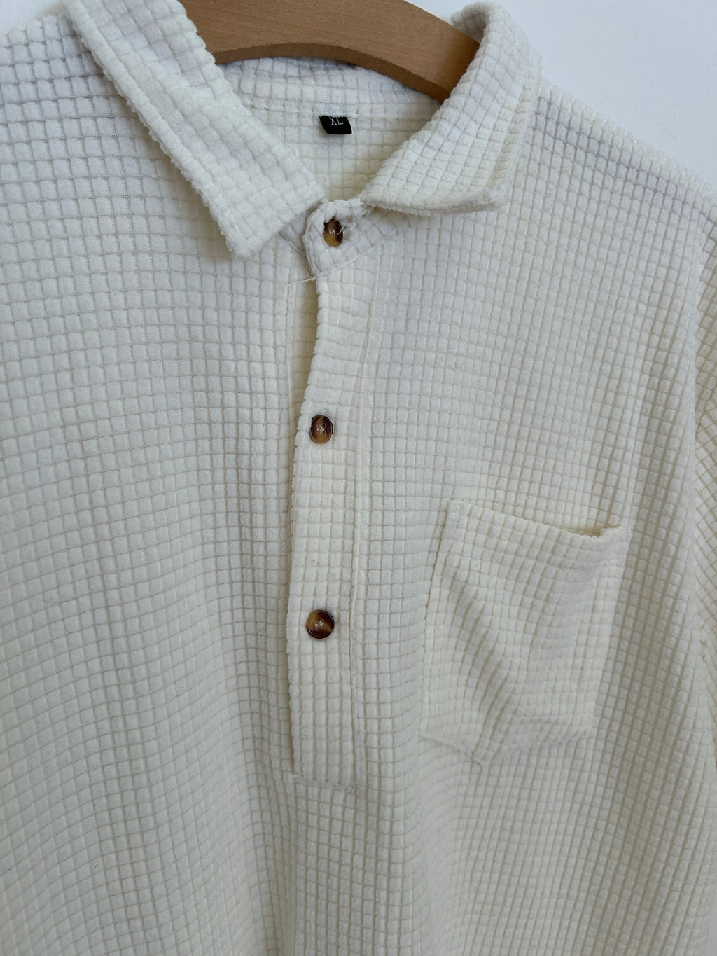 Vintage Polo i Vaffelstof - Str. XL